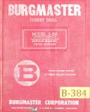 Burgmaster-Burgmaster 2-BH, Hydraulic Turret Drill Machine Center, Service Manual Year 1963-2-BH-01